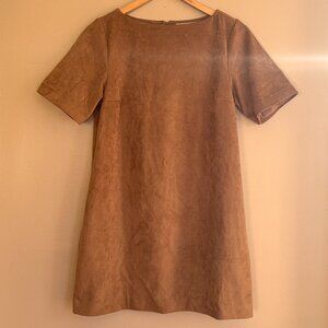 Vegan Suede T-Shirt Mini Dress